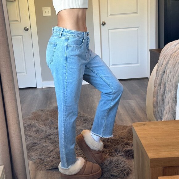 Vineyard Vines Womens Light Wash High Rise Frayed Denim Jeans Stretch - Picture 2 of 9